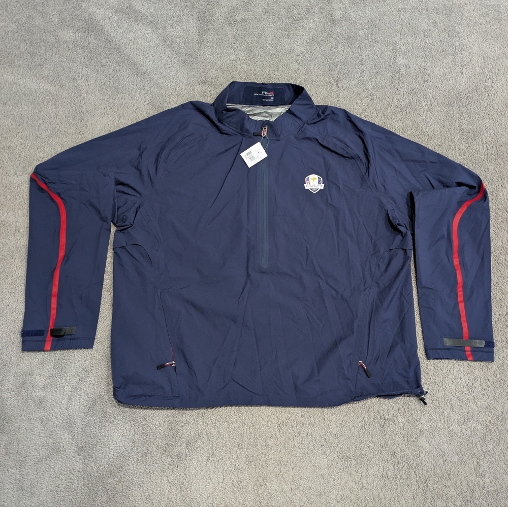 NEW RLX Ryder Cup Golf 2014 1/2 Zip Ralph Lauren USA Windbreaker Jacket XXL NWT